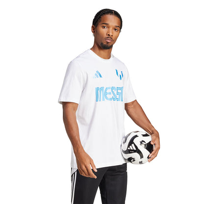 ADIDAS Messi Name and Number Graphic เสื้อยืดฟุตบอลผู้ชาย