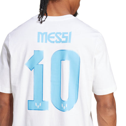 ADIDAS Messi Name and Number Graphic เสื้อยืดฟุตบอลผู้ชาย