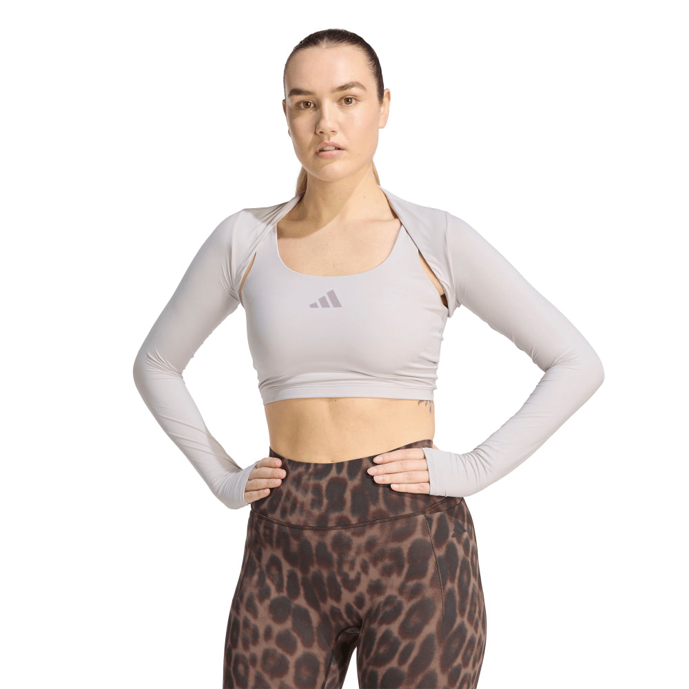 ADIDAS PrimeLift Essentials Workout Contour Shrug เสื้อออกกำลังกายผู้หญิง Supersports Thailand