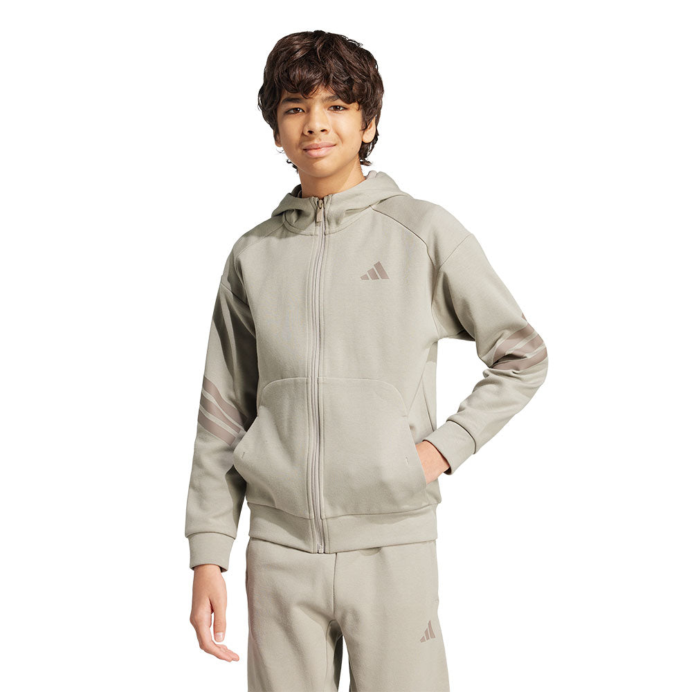 ADIDAS Future Icons 3-Stripes Full-Zip Hooded Track Kids Jacket - Supersports Thailand