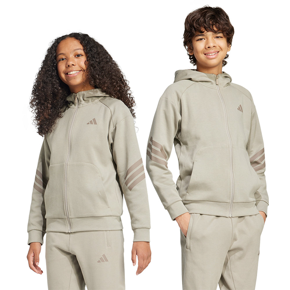 ADIDAS Future Icons 3-Stripes Full-Zip Hooded Track Kids Jacket - Supersports Thailand