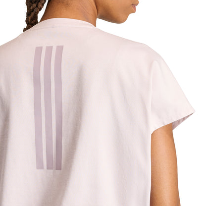 ADIDAS PrimeLift Workout Cropped Boxy 3-stripes Women's Training T-Shirt