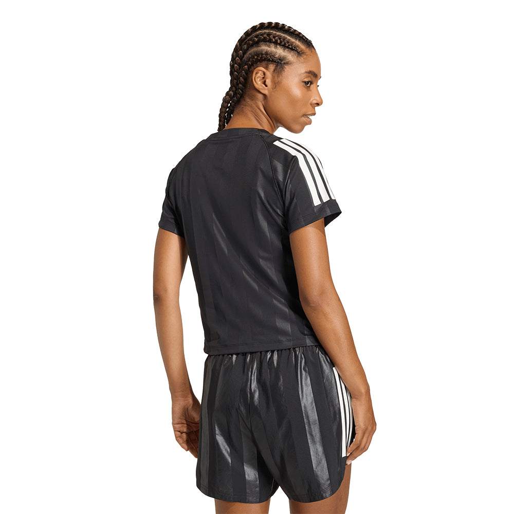 ADIDAS Hyperglam 3-Stripes Emboss Women's Training T-Shirt - Supersports Thailand