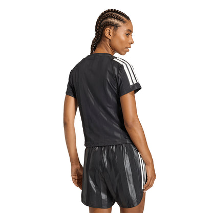ADIDAS Hyperglam 3-Stripes Emboss Women's Training T-Shirt - Supersports Thailand