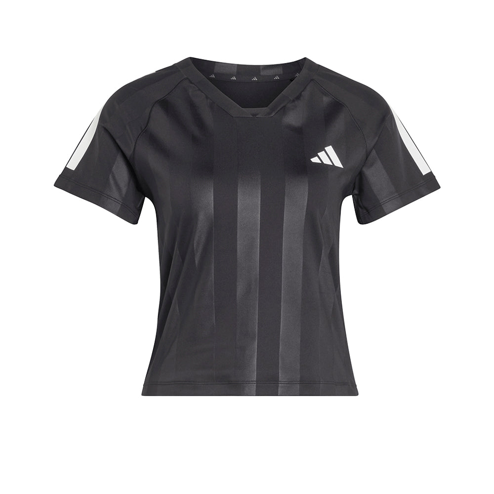 ADIDAS Hyperglam 3-Stripes Emboss Women's Training T-Shirt - Supersports Thailand