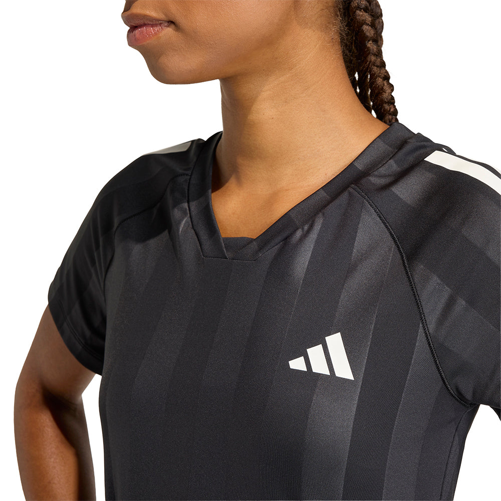 ADIDAS Hyperglam 3-Stripes Emboss Women's Training T-Shirt - Supersports Thailand