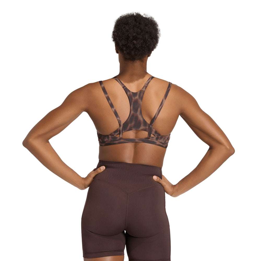 ADIDAS Optime Leopard Strappy Light Support Women's Sports Bra Supersports Thailand