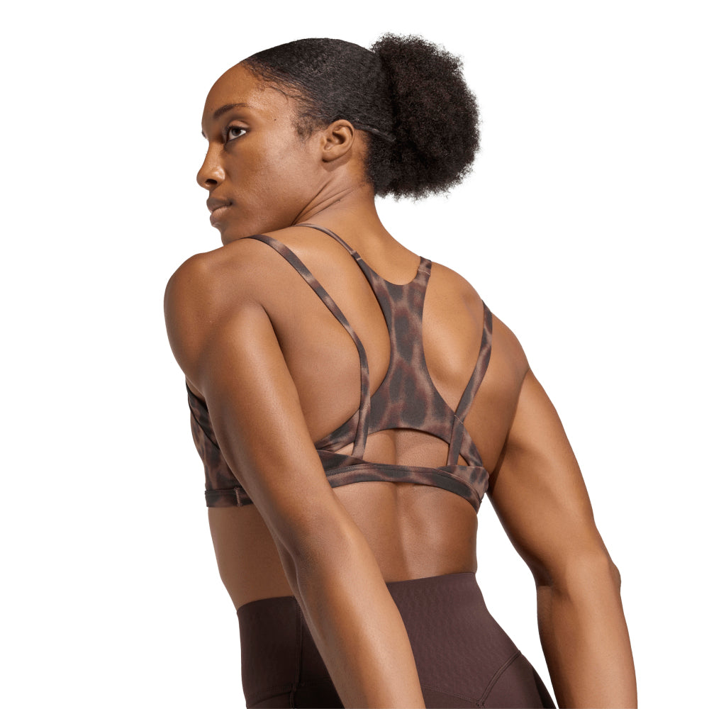 ADIDAS Optime Leopard Strappy Light Support Women's Sports Bra Supersports Thailand