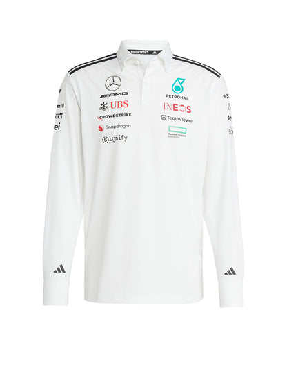 ADIDAS Mercedes - AMG Petronas Formula One Team Long Sleeve Men's Polo Shirt