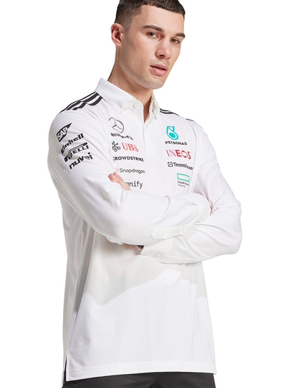 ADIDAS Mercedes - AMG Petronas Formula One Team Long Sleeve Men's Polo Shirt