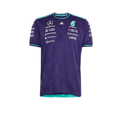 ADIDAS เสื้อแข่งรถผู้ชายทีม Mercedes - AMG Petronas Formula 1 Team Vanda Bloom เกรด Authentic