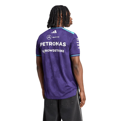 ADIDAS เสื้อแข่งรถผู้ชายทีม Mercedes - AMG Petronas Formula 1 Team Vanda Bloom เกรด Authentic