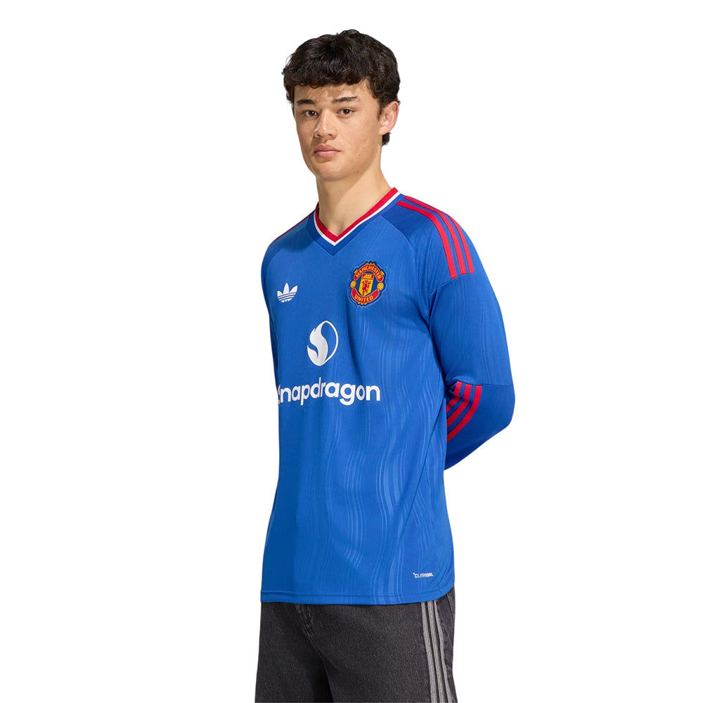 ADIDAS เสื้อแข่งผู้ชายแขนยาวทีมแมนเชสเตอร์ ยูไนเต็ด ชุดเยือน ฤดูกาล 2026/27 Supersports Thailand
