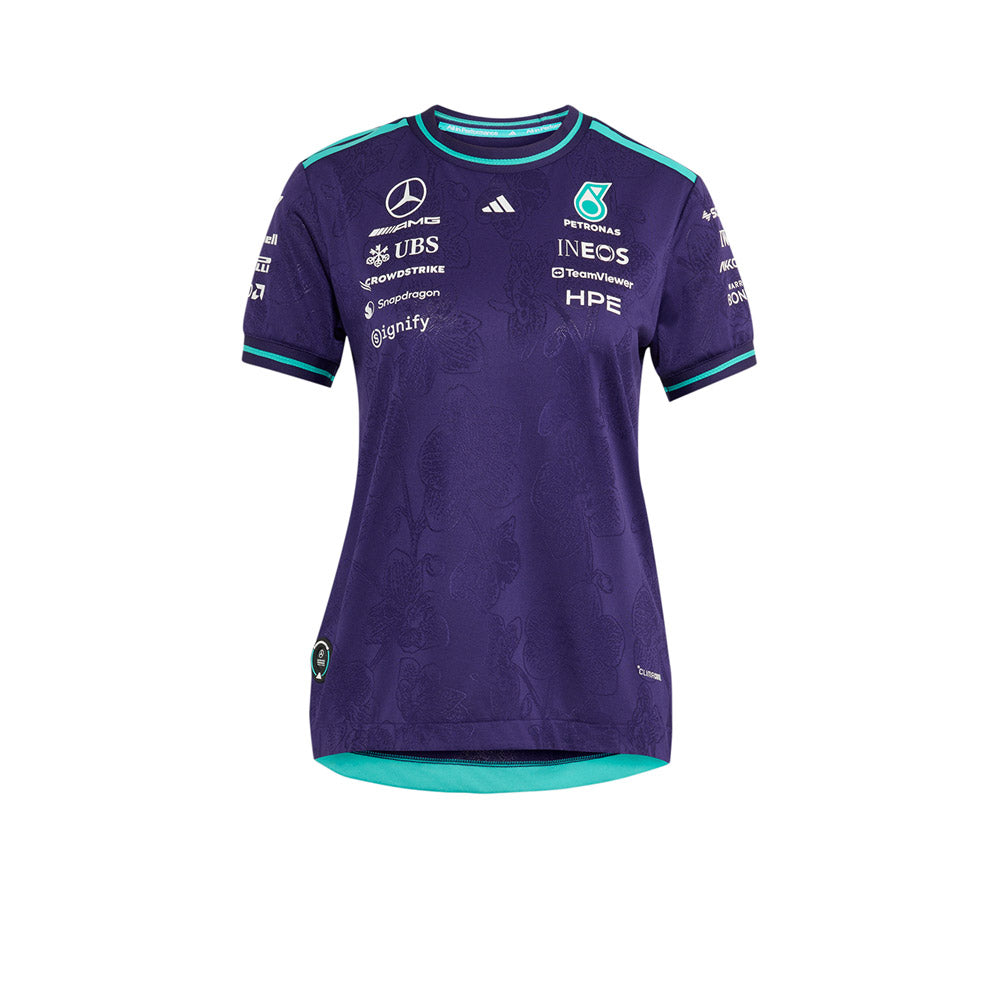 ADIDAS เสื้อแข่งรถผู้หญิงทีม Mercedes - AMG Petronas Formula 1 Team Vanda Bloom เกรด Authentic Supersports Thailand
