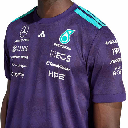 ADIDAS เสื้อแข่งรถผู้ชายทีม Mercedes - AMG Petronas Formula 1 Team Vanda Bloom
