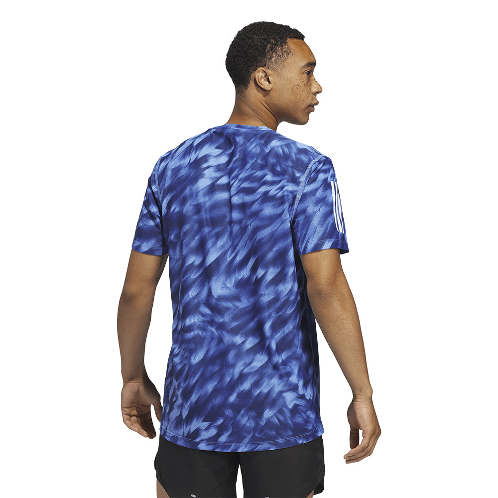 ADIDAS Own The Run Allover Print Men's Running T-Shirt