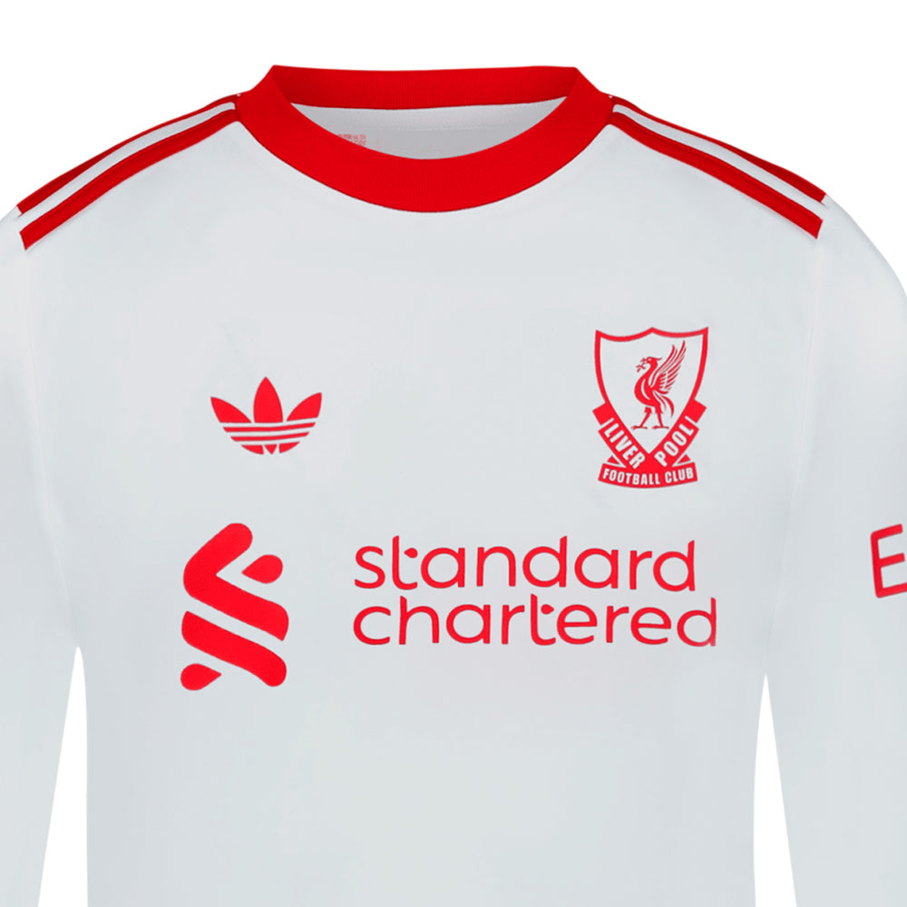 ADIDAS เสื้อแข่งเด็กแขนยาวทีมลิเวอร์พูล ชุดเยือน เกรด Fan ฤดูกาล 2026/27 Supersports Thailand