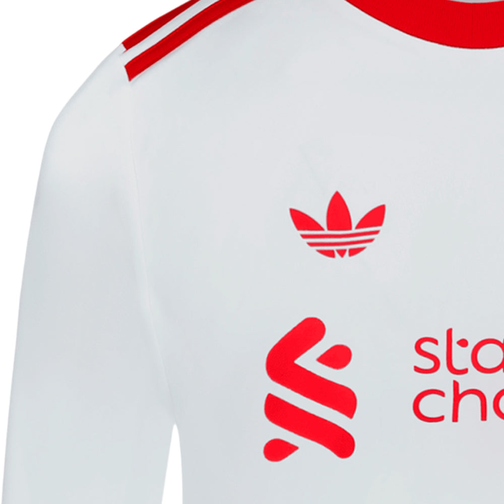 ADIDAS เสื้อแข่งเด็กแขนยาวทีมลิเวอร์พูล ชุดเยือน เกรด Fan ฤดูกาล 2026/27 Supersports Thailand