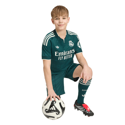 ADIDAS เสื้อแข่งเด็กทีมเรอัล มาดริด ชุดเยือน ฤดูกาล 2026/27