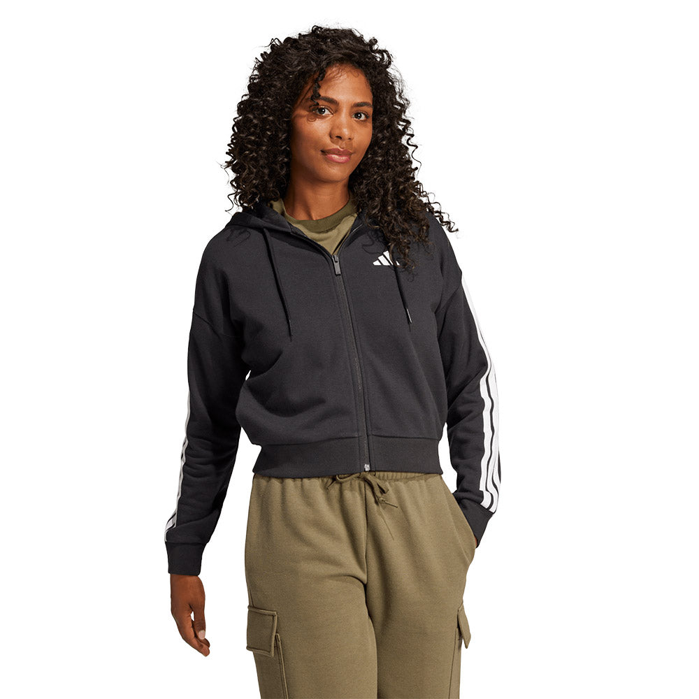 ADIDAS Essentials 3-Stripes French Terry Full-Zip Hoodie Women's Lifestyle Jacket - Supersports Thailand Supersports Thailand