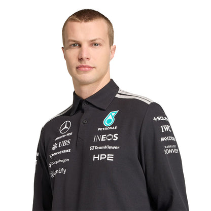 ADIDAS Mercedes - AMG Petronas Formula One Team Engineers Long Sleeve Men's Polo Shirt - Supersports Thailand