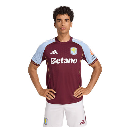 ADIDAS เสื้อแข่งผู้ชายทีมแอสตันวิลลา ชุดเหย้า เกรด Authentic ฤดูกาล 2025/26