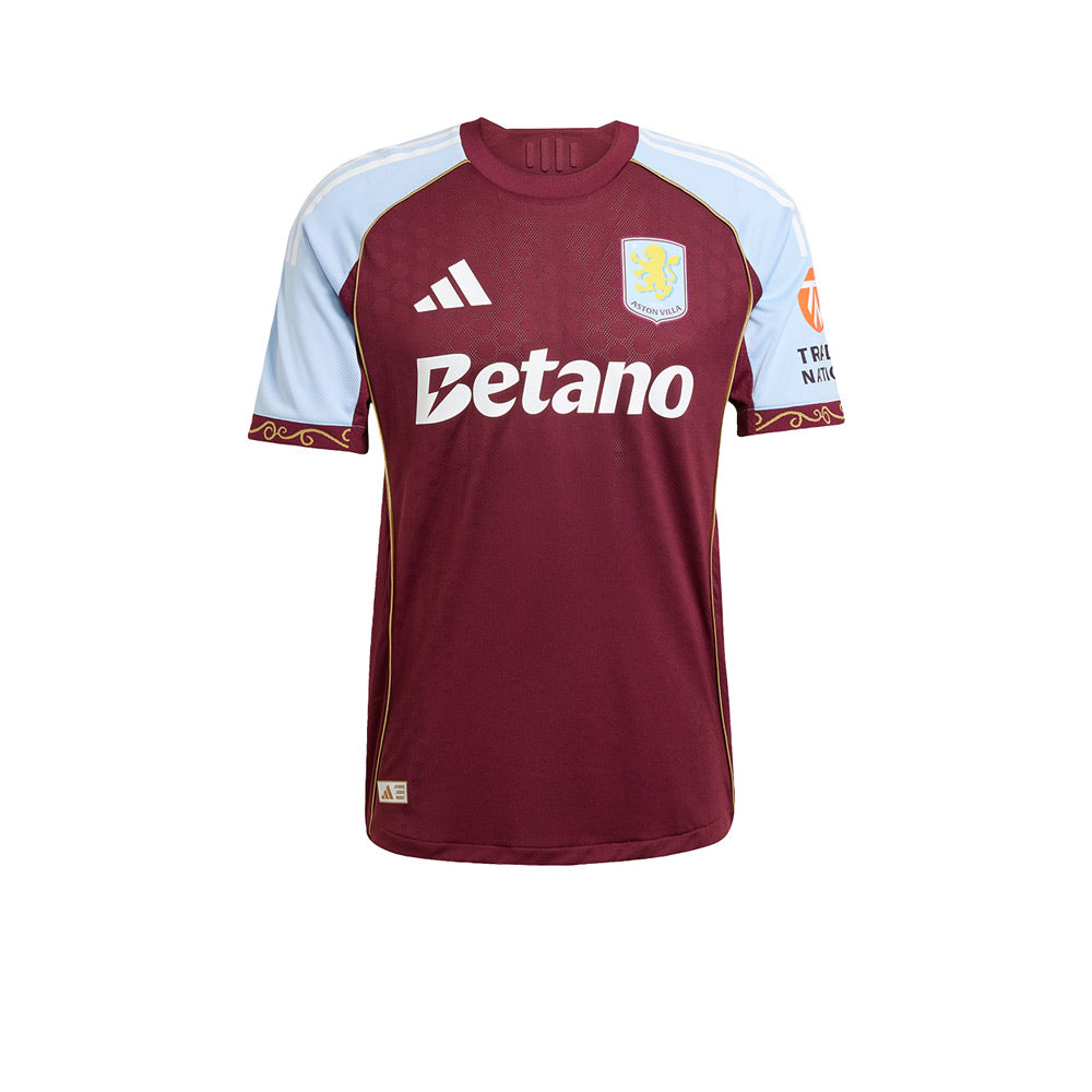 ADIDAS เสื้อแข่งผู้ชายทีมแอสตันวิลลา ชุดเหย้า เกรด Authentic ฤดูกาล 2025/26