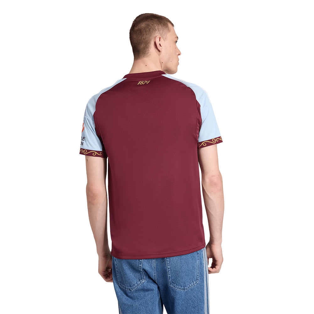 ADIDAS เสื้อแข่งผู้ชายทีมแอสตันวิลลา ชุดเหย้า ฤดูกาล 2025/26