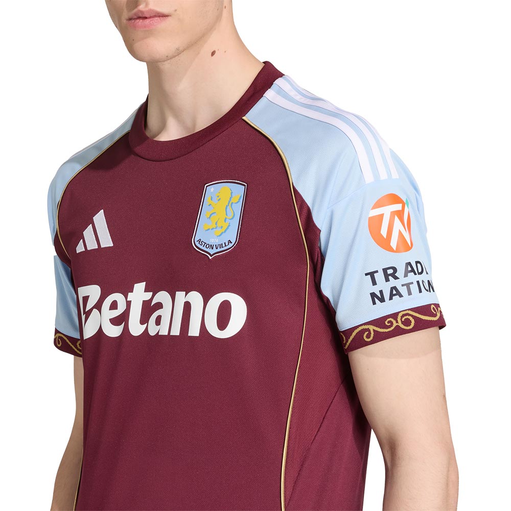 ADIDAS เสื้อแข่งผู้ชายทีมแอสตันวิลลา ชุดเหย้า ฤดูกาล 2025/26