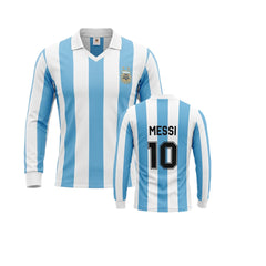 ALL STAR PARTNER AFA Argentina Messi 10 Long Sleeve เสื้อฟุตบอลผู้ชาย