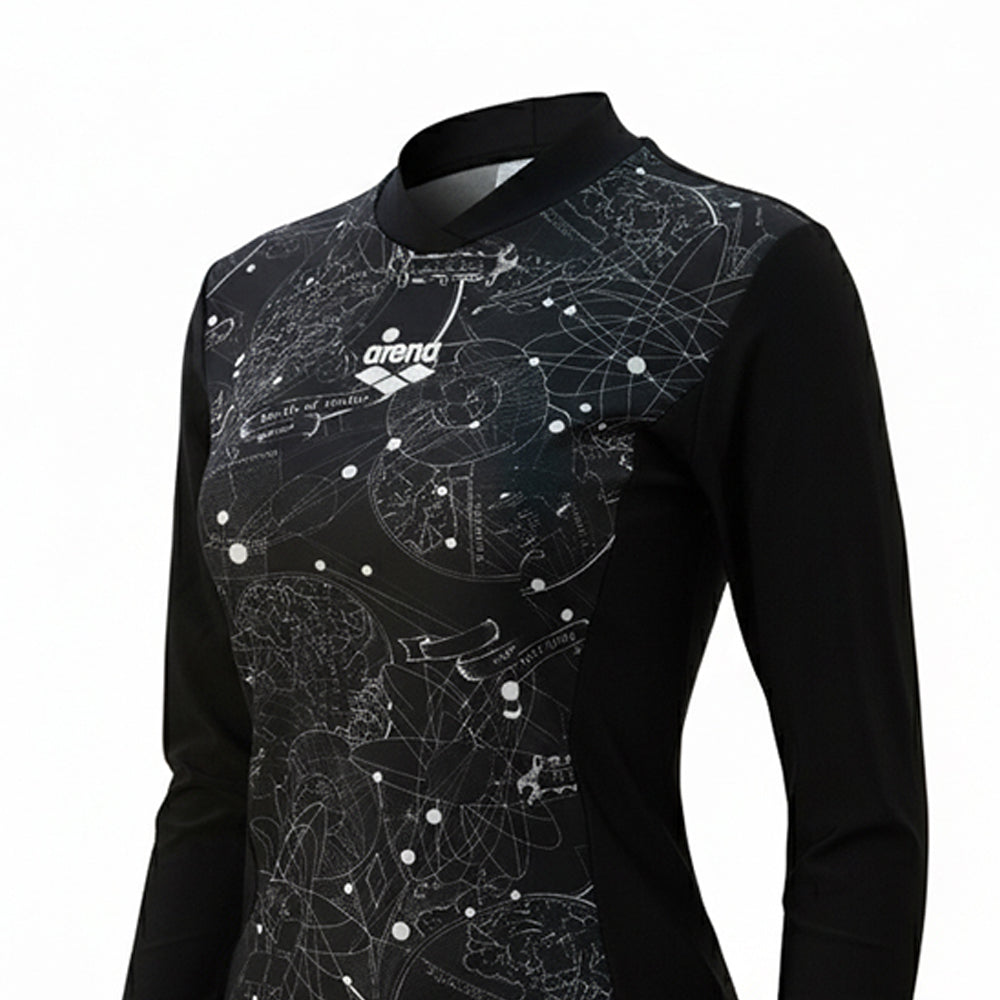 ARENA Black Long Sleeve Women's Rashguard - Supersports Thailand