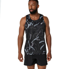 ASICS Road All Over Print เสื้อกล้ามวิ่งผู้ชาย