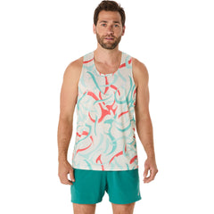 ASICS Road All Over Print เสื้อกล้ามวิ่งผู้ชาย