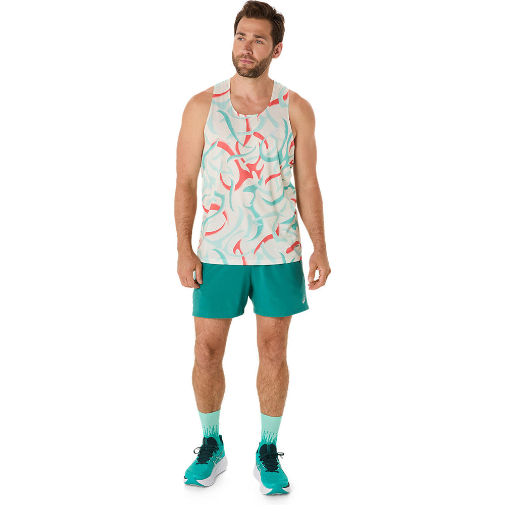 ASICS Road All Over Print เสื้อกล้ามวิ่งผู้ชาย