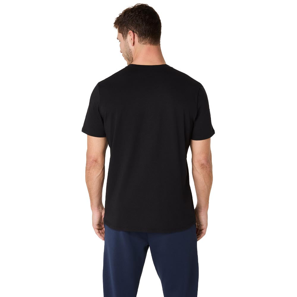 ASICS Spiral Logo Graphic Cotton Blend Tee Men's Running T-Shirt