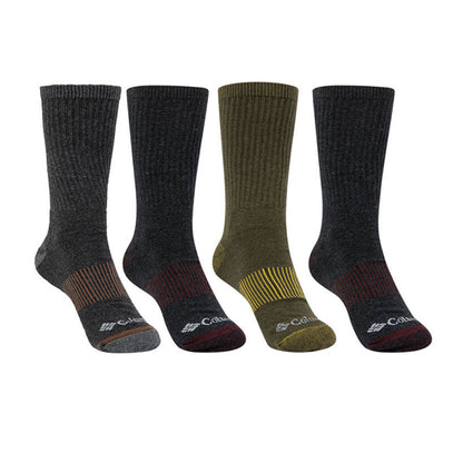 COLUMBIA Heather Ribbed Half Cushioned Crew Men's Socks (4 Pairs)