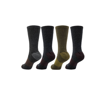 COLUMBIA Heather Ribbed Half Cushioned Crew Men's Socks (4 Pairs)