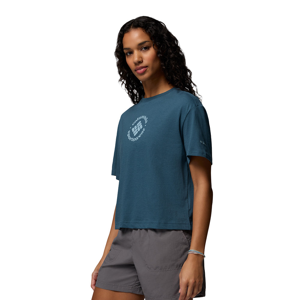 COLUMBIA Rolling Bend™ Graphic Relaxed Crop Women's T-Shirt - Supersports Thailand Supersports Thailand