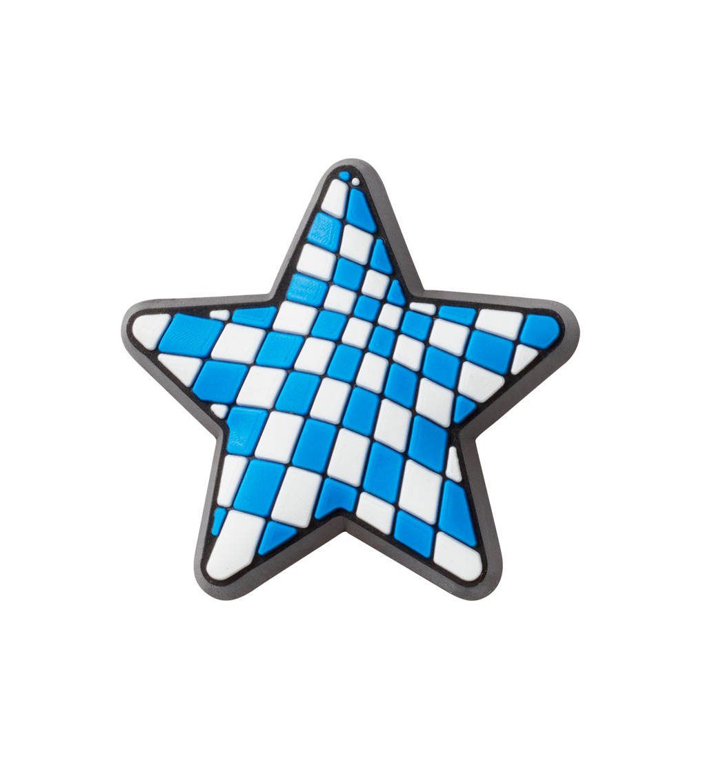 CROCS Jibbitz Checked Blue Star Shoes Charm - Supersports Thailand Supersports Thailand