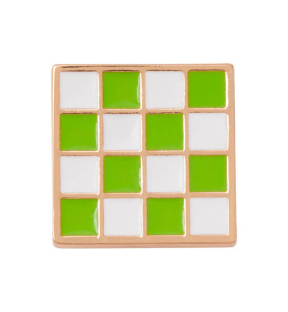 CROCS Jibbitz Green White Check Shoes Charm - Supersports Thailand