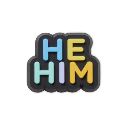 CROCS Jibbitz He Him Pronoun Shoes Charm - Supersports Thailand
