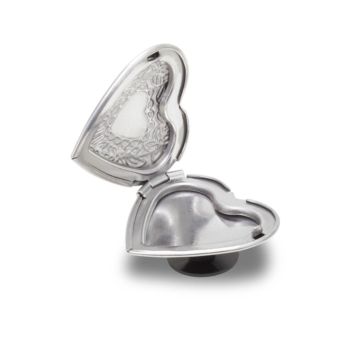 CROCS Jibbitz Silver Heart Locket Shoes Charm - Supersports Thailand