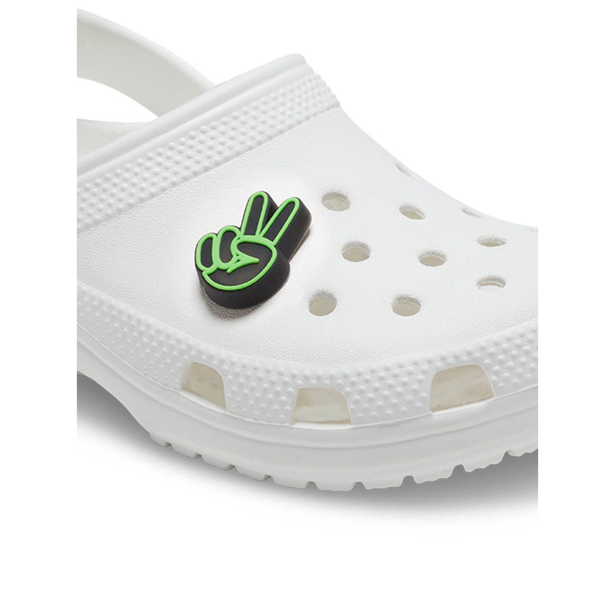 Verification Sign Crocs 40% OFF on CROCS Jibbitz Neon Peace Sign Shoes Charm | SUPERSPORTS