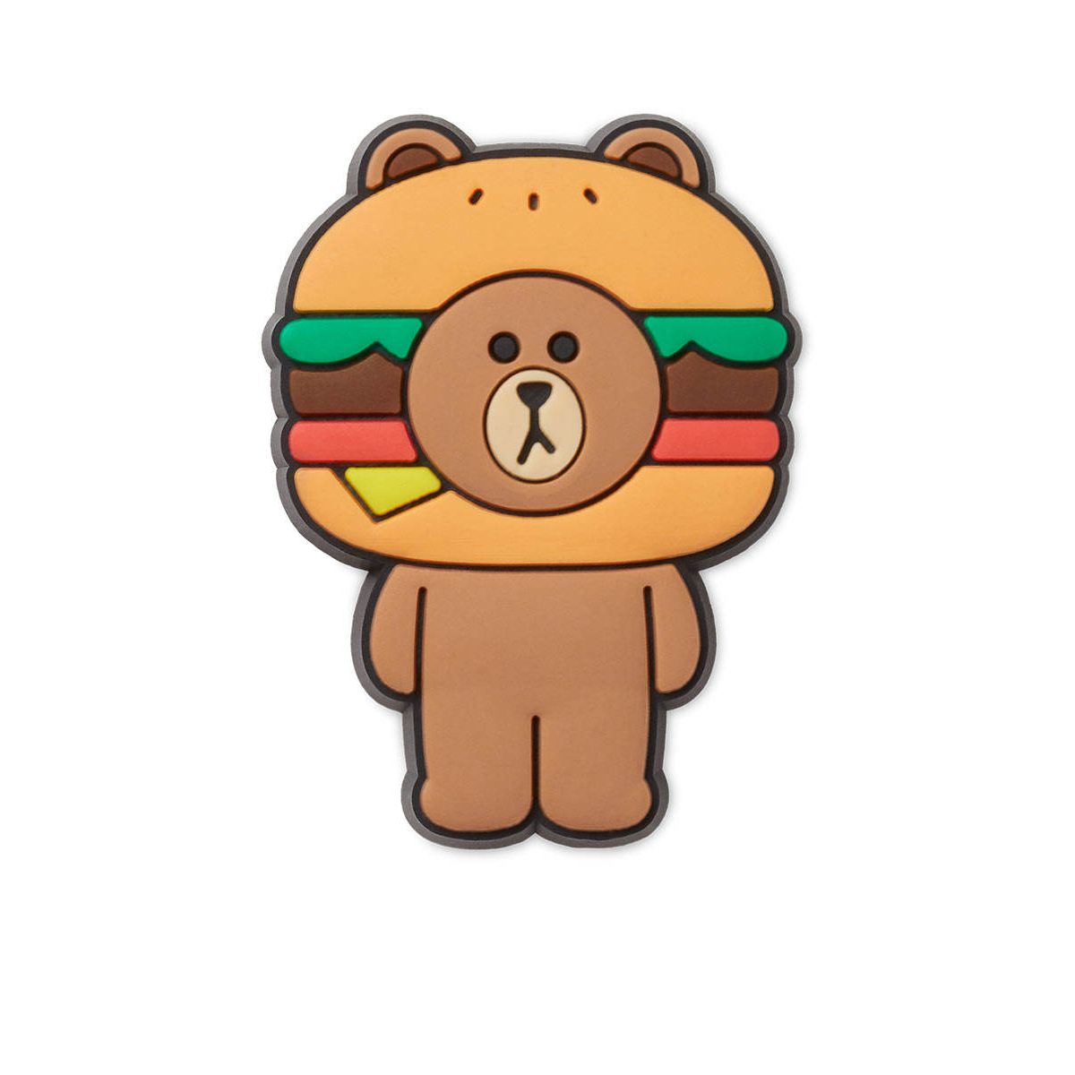 CROCS Jibbitz Line Friends Brown Burger Shoes Charm - Supersports Thailand