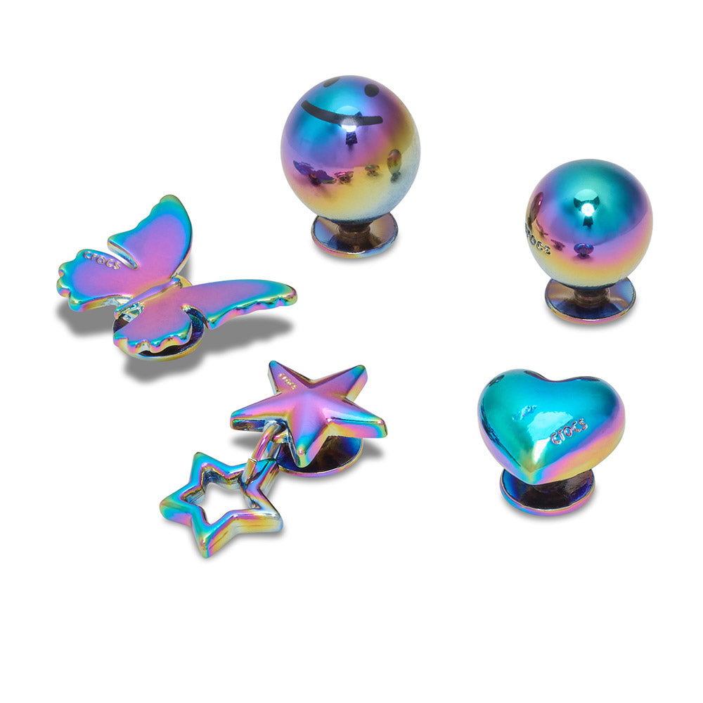 CROCS Jibbitz Iridescent Meta 5-Pack Shoes Charm - Supersports Thailand