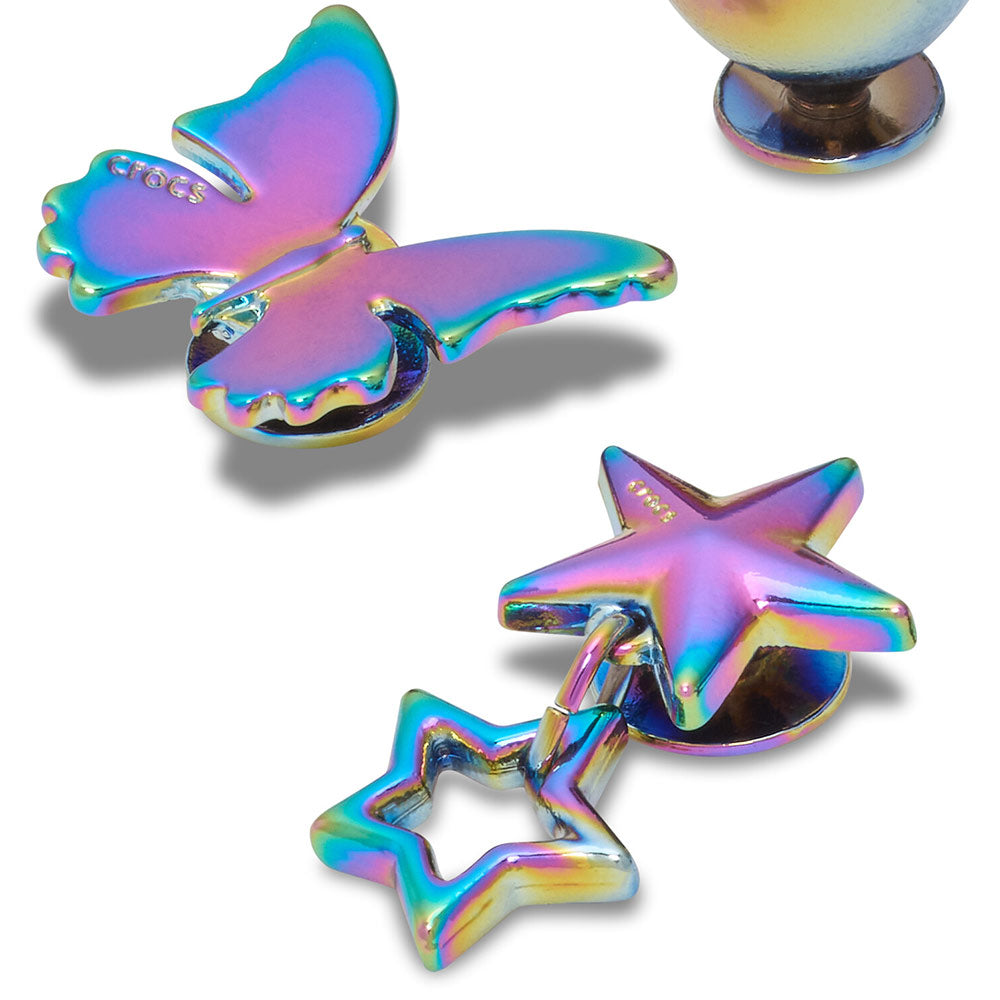 CROCS Jibbitz Iridescent Meta 5-Pack Shoes Charm - Supersports Thailand
