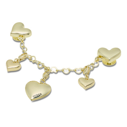 CROCS Jibbitz Gold Heart Chain Shoes Charm - Supersports Thailand