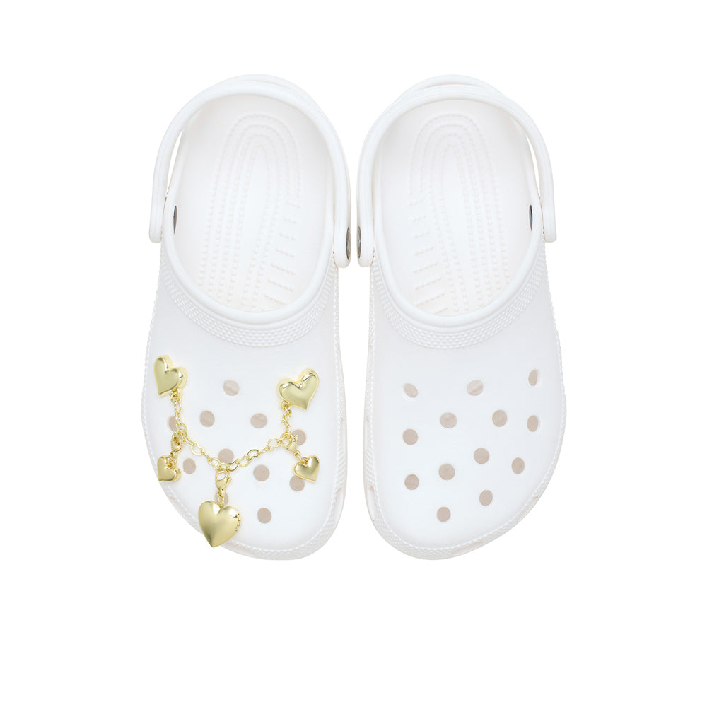 CROCS Jibbitz Gold Heart Chain Shoes Charm - Supersports Thailand Supersports Thailand