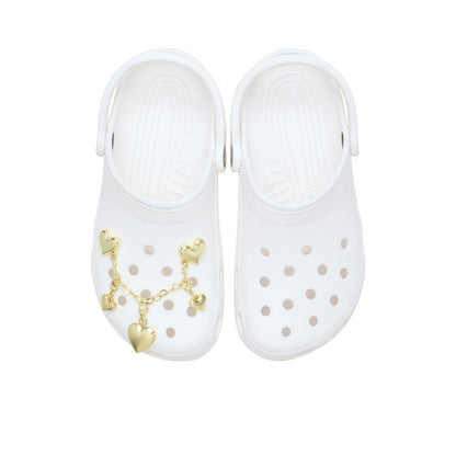CROCS Jibbitz Gold Heart Chain Shoes Charm - Supersports Thailand