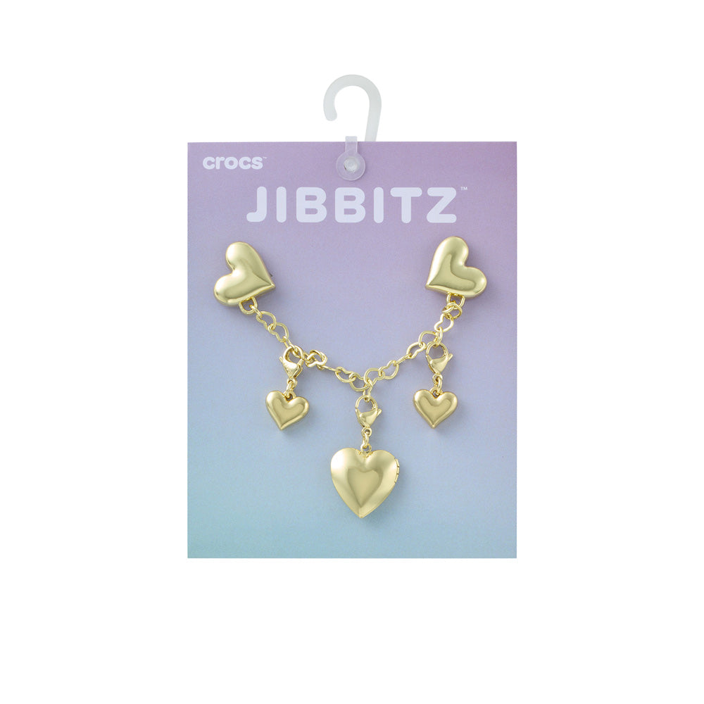 CROCS Jibbitz Gold Heart Chain Shoes Charm - Supersports Thailand